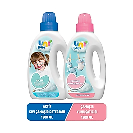 Uni Baby Sıvı Çamaşır Deterjanı 1500ML Aktif Ve Yumuşatıcı 1500ML Hassas/hipoalerjenik 2'li SET