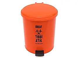 Tıbbi Atık Pedallı Çöp Kovası 50 LT