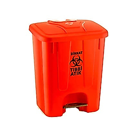Tıbbi Atık Pedallı Çöp Kovası  17 LT