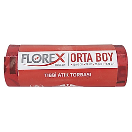 Tıbbi Atık Baskılı Orta Boy Çöp Torbası