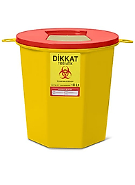Tıbbi Atık Çöp Kovası Delici-Kesici Enfekte Atık Kutusu 10 Litre